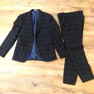 Zara Windowpane Slim Suit